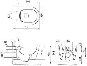Vas WC VOLLE Cante (1312.151004)