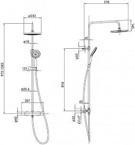 Set de duș IMPRESE Centrum W Т-15510