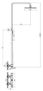 Set de duș IMPRESE Centrum T-15410