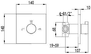 Set de duș IMPRESE Zamek VR-151032