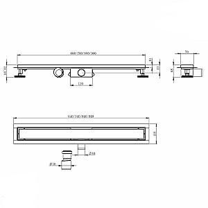 Rigola de dus IMPRESE d44700SB07