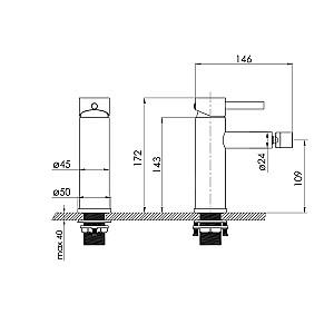 Baterie pentru bideu VOLLE CRUZE 1547.020101