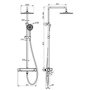 Set de duș IMPRESE CENTRUM LX