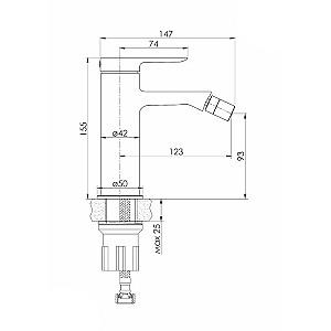 Baterie pentru bideu VOLLE LIBRA 1521.020104