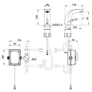 Baterie pentru lavoar IMPRESE IMPRESE 05500