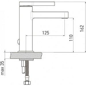 Baterie pentru lavoar VOLLE Mora (1537.010104)