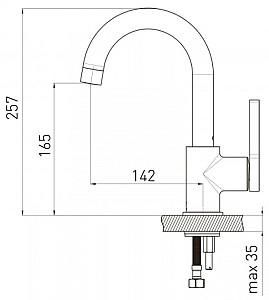 Baterie pentru lavoar VOLLE Mora (1537.010204)