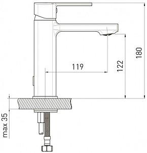 Baterie pentru lavoar VOLLE Sota (1538.010101)