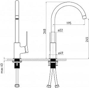 Robinet bucatarie VOLLE Solo (1510.111002)