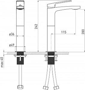 Baterie pentru lavoar VOLLE Cante (1512.011304)