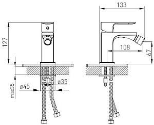 Baterie pentru bideu VOLLE Leon (1511.020104)