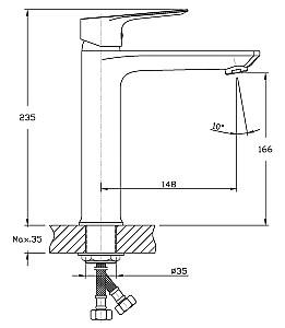 Baterie pentru lavoar IMPRESE Loreta 05350M