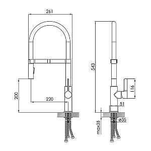Robinet bucatarie IMPRESE BOA 55901