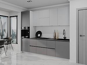 Set mobila bucatarie Bayro Monti Cucine 2.6 m Light Grey / Stone Grey