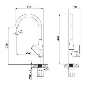 Robinet bucatarie IMPRESE BILINA 55225