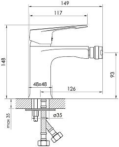 Baterie pentru bideu IMPRESE Vite f03107401AA