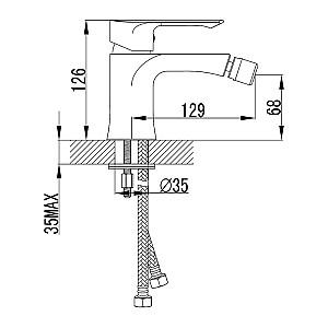 Baterie pentru bideu IMPRESE VYSKOV 40340