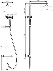 Set de duș IMPRESE Centrum LT T-15260LT