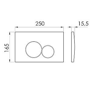 Buton de scurgere IMPRESE i-FRAME i7116PW