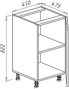 Set mobila bucatarie Bayro Monti Cucine 2.8x1.4 m Light Grey / Stone Grey