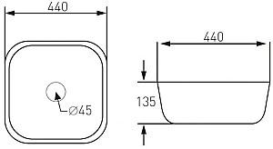 Lavoar baie IMPRESE i11044 White