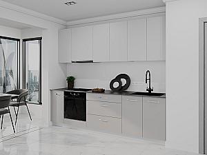 Set mobila bucatarie Bayro Spring 2.6 m Light Grey / Trend Grey