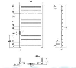 Uscător de prosoape IMPRESE i-Heat IHC509111122