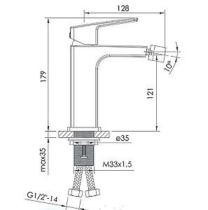 Baterie pentru bideu IMPRESE Grafiky ZMK041807070