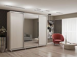 Dulap-cupe My-Style 2.8 x H2.0 m Pal + Oglinda Cenușiu