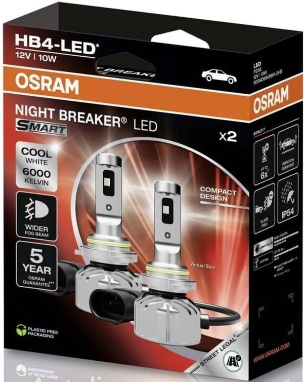 Lampa auto Osram 9006 DWNBSM-2HB 10W 12V P22D LED SMART HB4