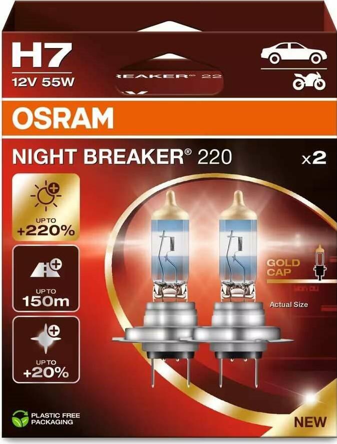 Lampa auto Osram 64210 NB220-2HB +220% H7 12V 55W
