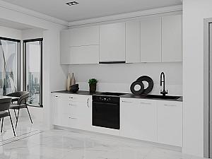 Set mobila bucatarie Bayro Spring 2.8 m Light Grey / White Mat