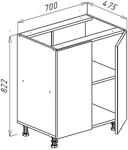 Set mobila bucatarie Bayro Spring 3 m Light Cream / Relax Green