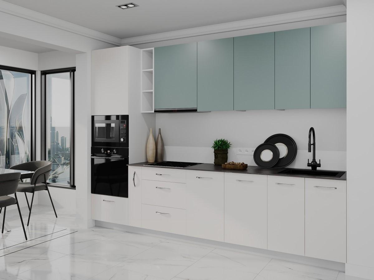 Set mobila bucatarie Bayro Spring 3 m Relax Green / Light Cream