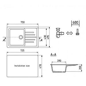 Chiuveta de bucatarie ELEFANT E-40-302 Sand
