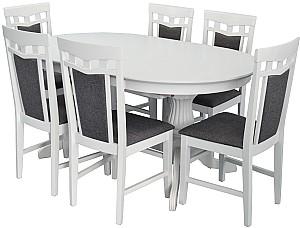 Set de masa si scaune Evelin HV 33 V + Deppa R White/Grey (6 scaune)