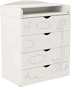 Comoda copii PernaMea HappyBaby Girafa 800 Alb