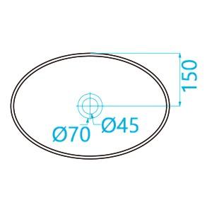 Lavoar baie Creo PU3200 Super Slim Art Vanity (45,5×31,5)