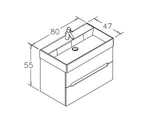 Dulap sub lavoar Orka Malta 80 White