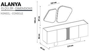 Masa consola Pereflex Alanya