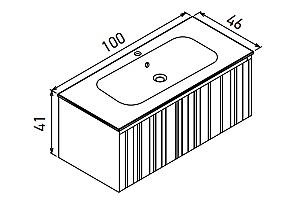 Dulap sub lavoar Orka Salina 100 White Matt