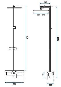 Set de duș Rea LUCAS CHROME