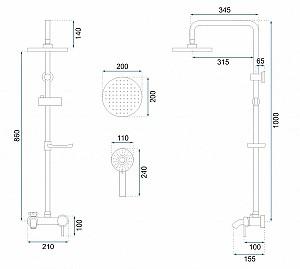 Set de duș Rea LUIS CHROME