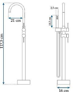 Baterie cada Rea LUNGO ORTIS CHROME