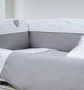 Lenjerie de pat PernaMea Confort Stele Gri (8 piese)