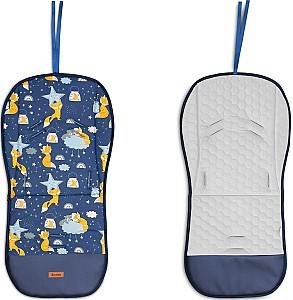 Saltea pentru carucioare Sensillo Velvet Liner Navy Foxes