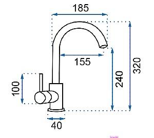 Robinet bucatarie Rea TALISA BLACK