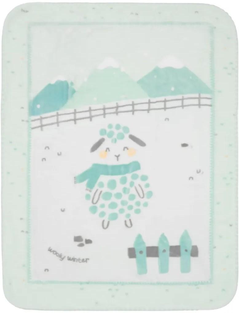 Plapuma Kikka Boo Sleepy Sheep Green 80x110 cm