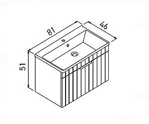 Dulap sub lavoar Orka Procida 80 Antracite
