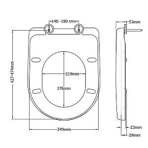 Capac vas WC Miscellaneous Duraplast BEMIS PESCARA SS WHITE 2206ST000